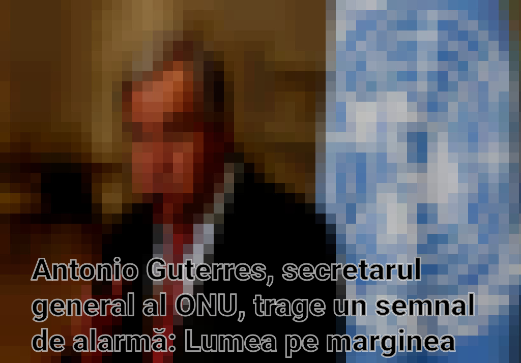 Antonio Guterres, secretarul general al ONU, trage un semnal de alarmă: Lumea pe marginea haosului Imagini