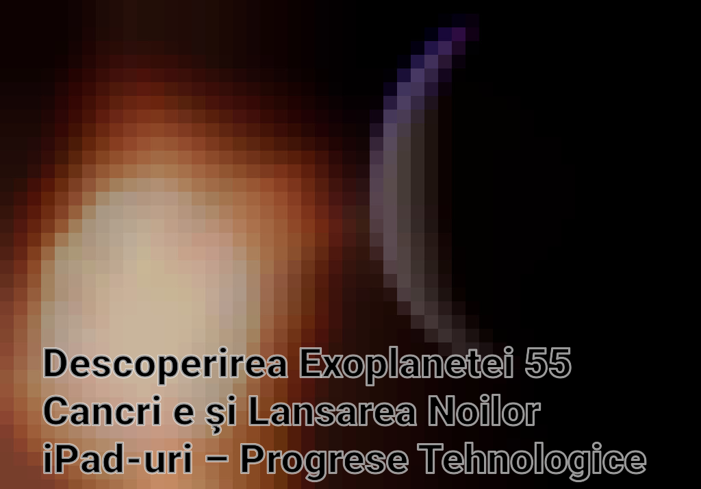 Descoperirea Exoplanetei 55 Cancri e şi Lansarea Noilor iPad-uri – Progrese Tehnologice şi Provocări Contemporane Imagini