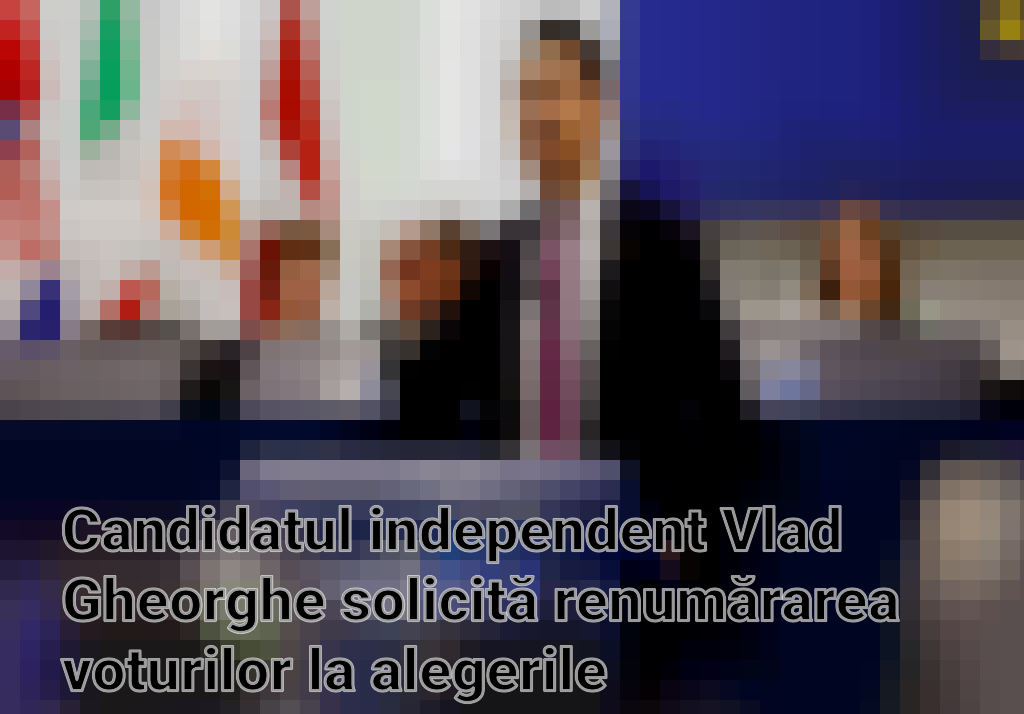 Candidatul independent Vlad Gheorghe solicită renumărarea voturilor la alegerile europarlamentare