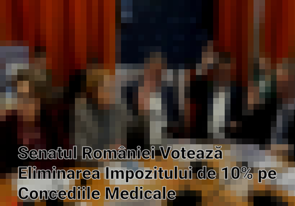 Senatul României Votează Eliminarea Impozitului de 10% pe Concediile Medicale Imagini