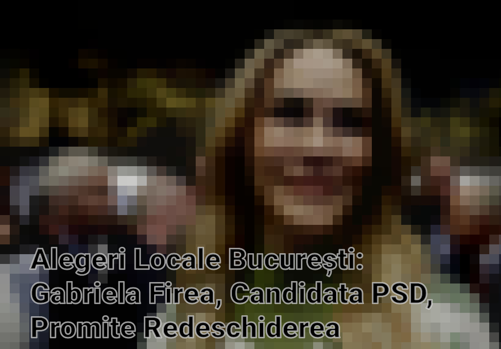 Alegeri Locale București: Gabriela Firea, Candidata PSD, Promite Redeschiderea Șantierelor și O Capitală Curată Imagini