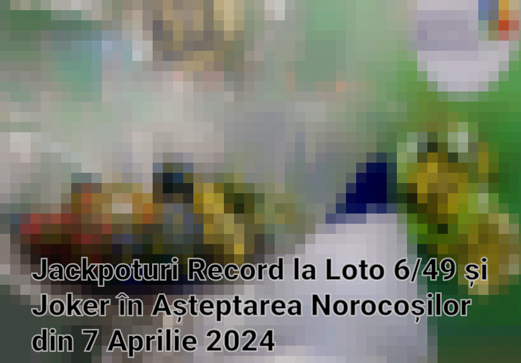 Jackpoturi Record la Loto 6/49 și Joker în Așteptarea Norocoșilor din 7 Aprilie 2024