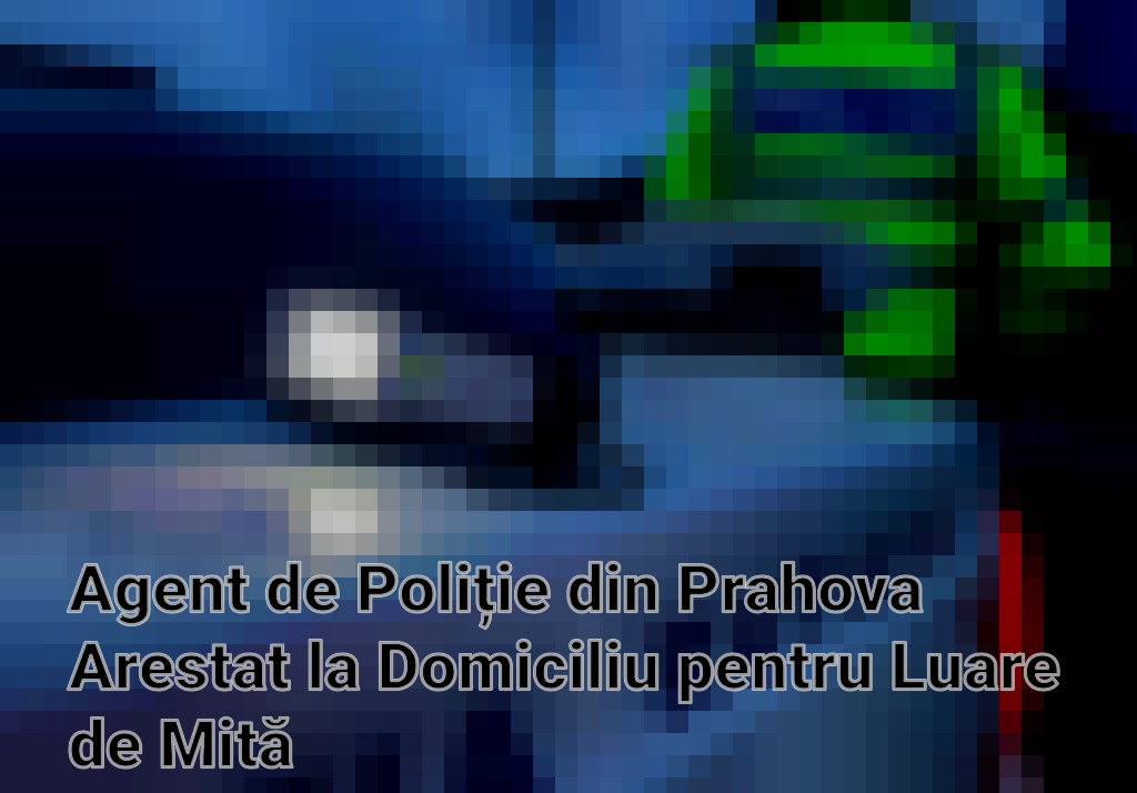 Agent de Poliție din Prahova Arestat la Domiciliu pentru Luare de Mită