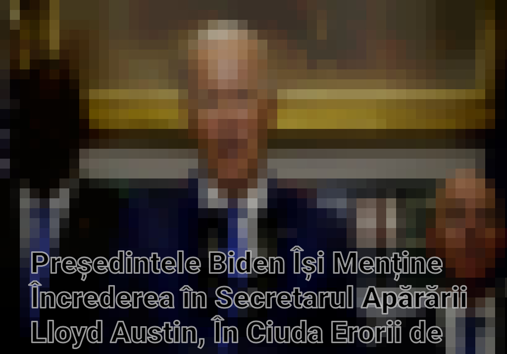 Președintele Biden Își Menține Încrederea în Secretarul Apărării Lloyd Austin, În Ciuda Erorii de Judecată