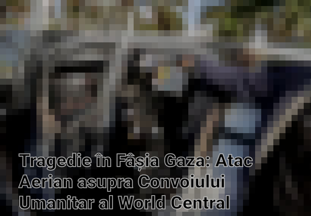 Tragedie în Fâșia Gaza: Atac Aerian asupra Convoiului Umanitar al World Central Kitchen Imagini