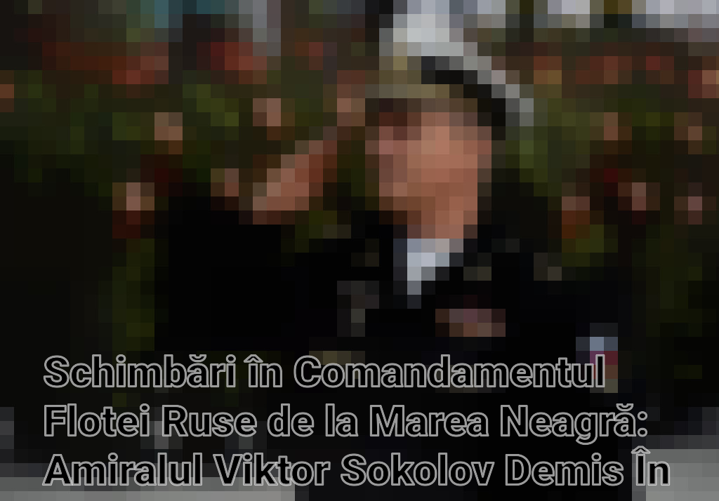 Schimbări în Comandamentul Flotei Ruse de la Marea Neagră: Amiralul Viktor Sokolov Demis În Contextul Pierderilor Militare