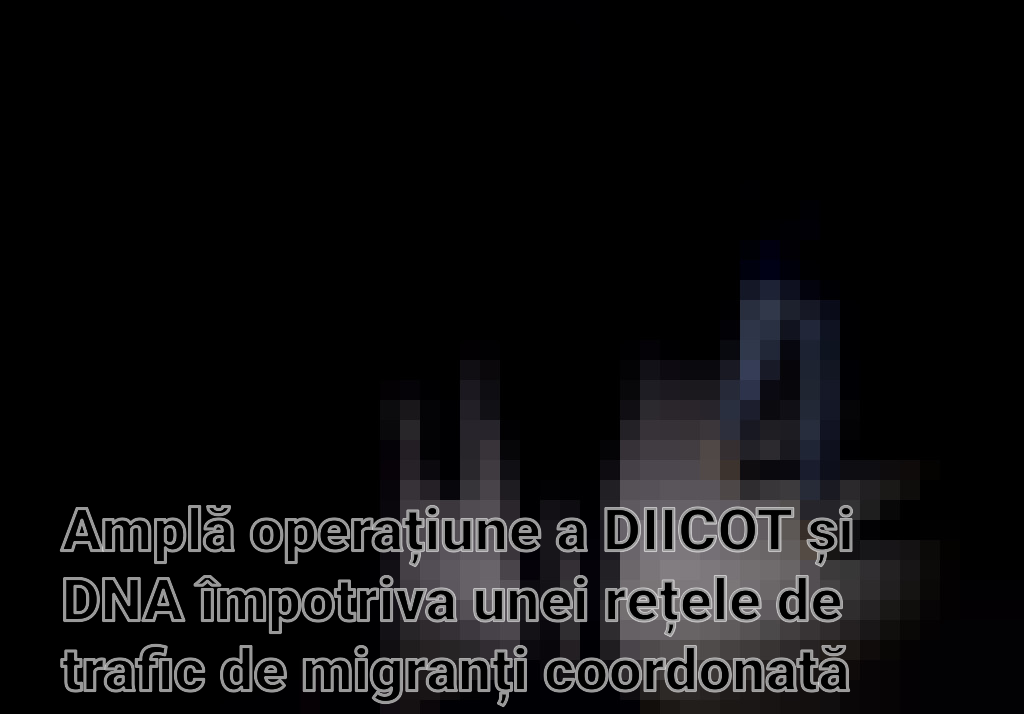 Amplă operațiune a DIICOT și DNA împotriva unei rețele de trafic de migranți coordonată de foști angajați MAI Imagini