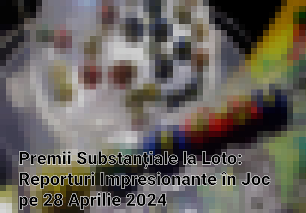 Premii Substanțiale la Loto: Reporturi Impresionante în Joc pe 28 Aprilie 2024 Imagini
