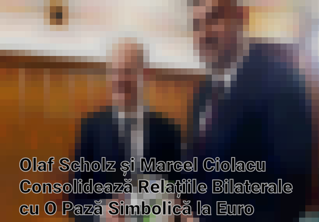 Olaf Scholz și Marcel Ciolacu Consolidează Relațiile Bilaterale cu O Pază Simbolică la Euro 2024