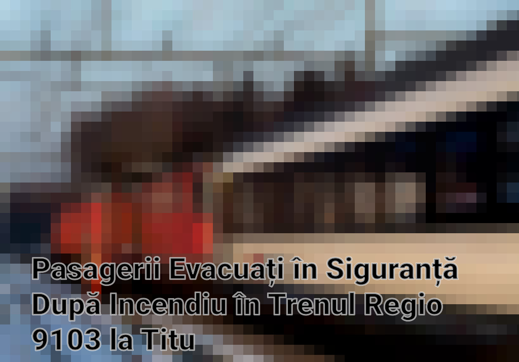 Pasagerii Evacuați în Siguranță După Incendiu în Trenul Regio 9103 la Titu Imagini