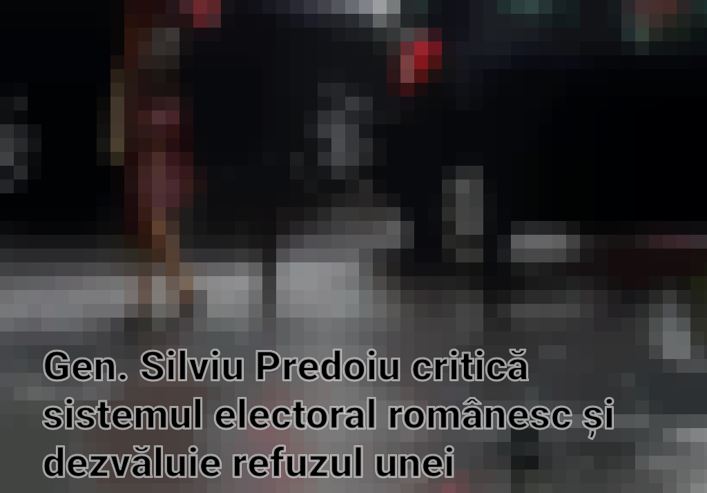 Gen. Silviu Predoiu critică sistemul electoral românesc și dezvăluie refuzul unei sponsorizări politice