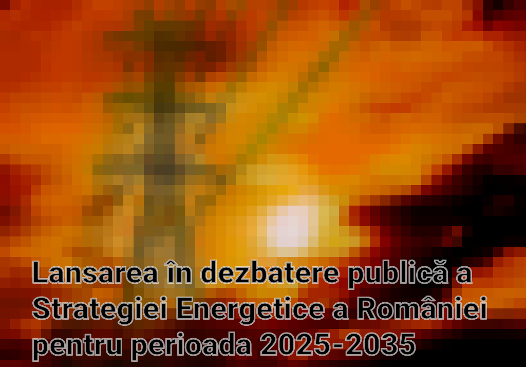 Lansarea în dezbatere publică a Strategiei Energetice a României pentru perioada 2025-2035