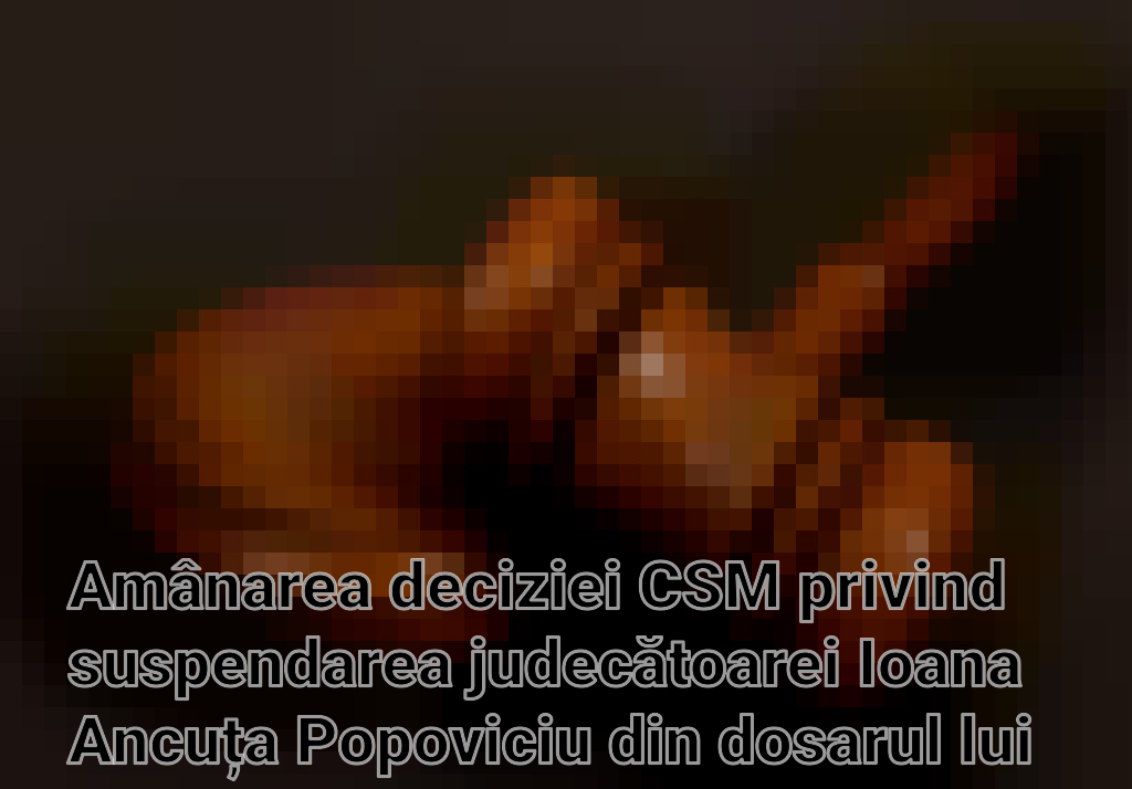 Amânarea deciziei CSM privind suspendarea judecătoarei Ioana Ancuța Popoviciu din dosarul lui Vlad Pascu Imagini