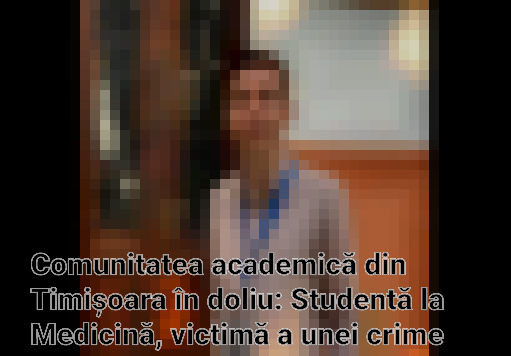 Comunitatea academică din Timișoara în doliu: Studentă la Medicină, victimă a unei crime pasionale Imagini