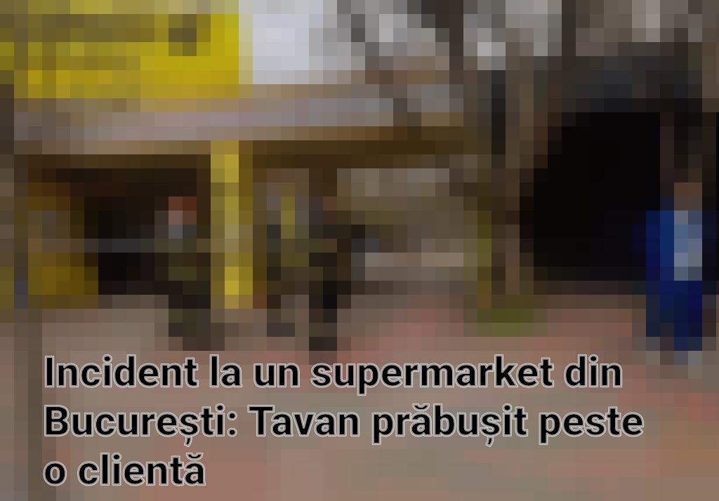 Incident la un supermarket din București: Tavan prăbușit peste o clientă
