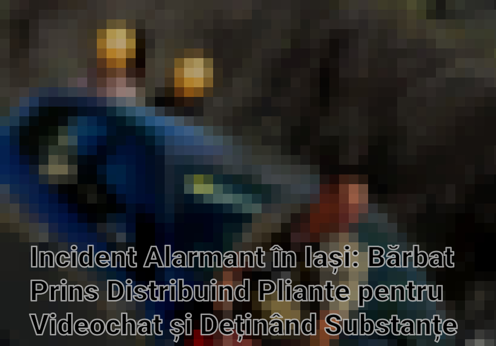 Incident Alarmant în Iași: Bărbat Prins Distribuind Pliante pentru Videochat și Deținând Substanțe Ilegale
