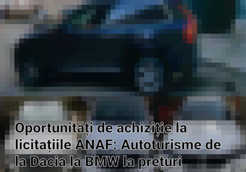 Oportunități de achiziție la licitațiile ANAF: Autoturisme de la Dacia la BMW la prețuri accesibile Imagini