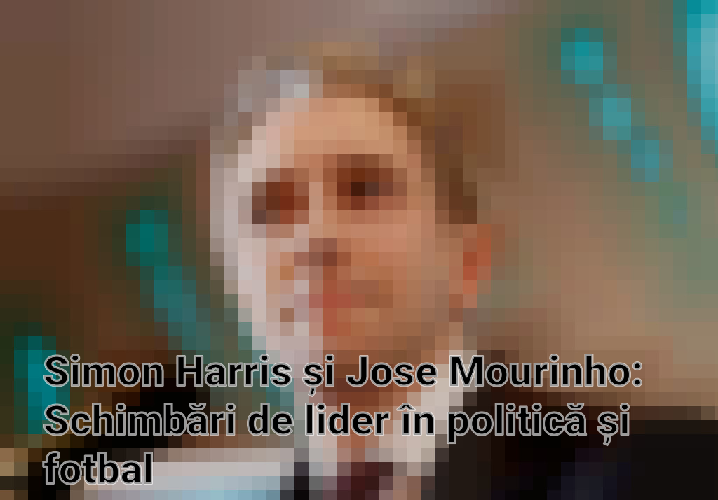 Simon Harris și Jose Mourinho: Schimbări de lider în politică și fotbal Imagini