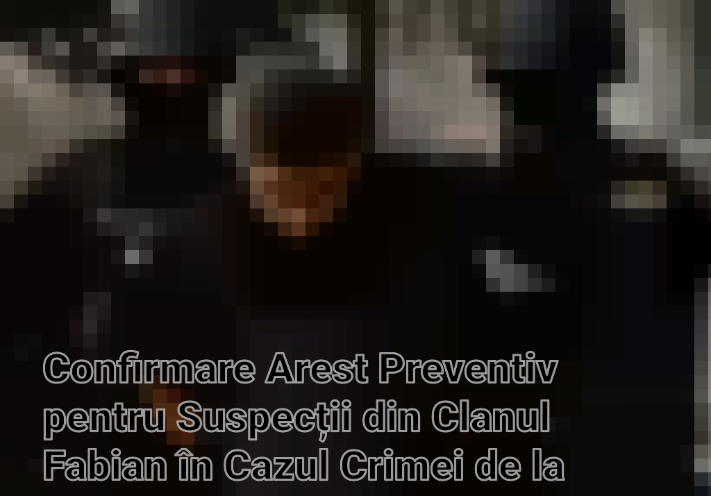 Confirmare Arest Preventiv pentru Suspecții din Clanul Fabian în Cazul Crimei de la Padina Imagini
