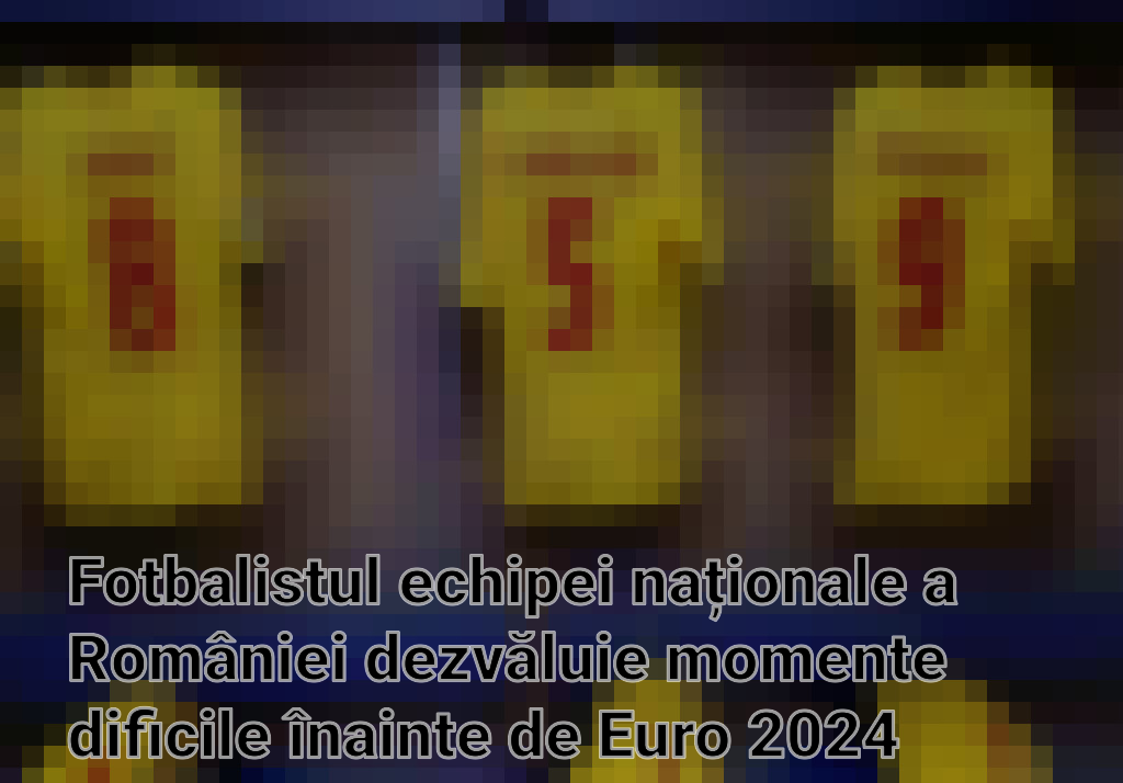 Fotbalistul echipei naționale a României dezvăluie momente dificile înainte de Euro 2024 Imagini