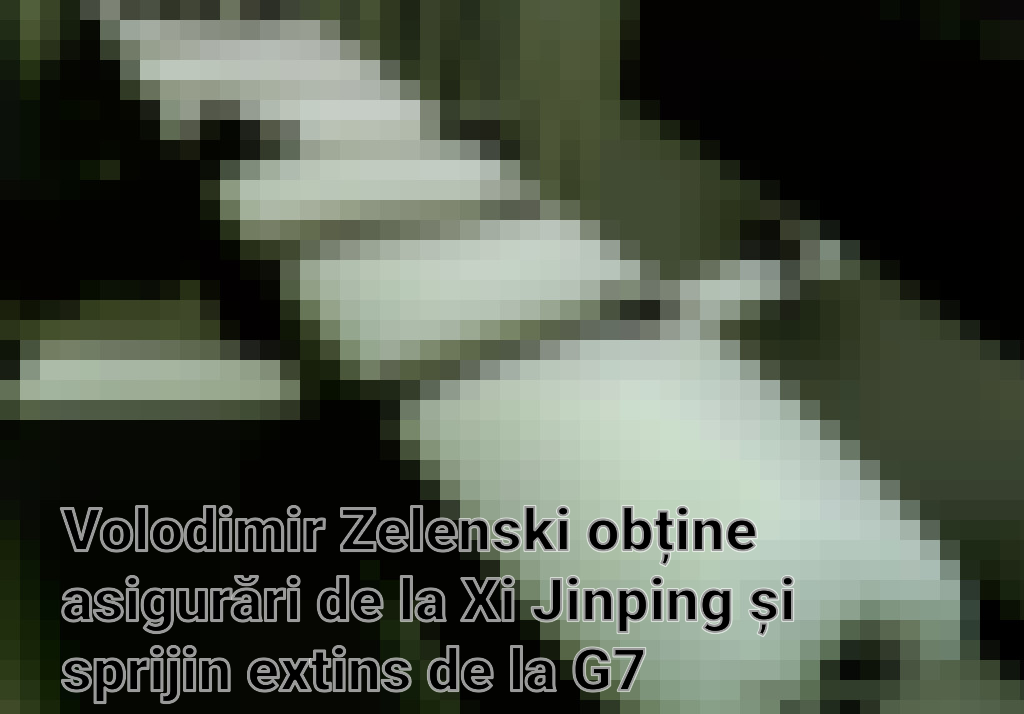 Volodimir Zelenski obține asigurări de la Xi Jinping și sprijin extins de la G7 Imagini