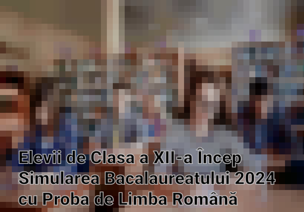 Elevii de Clasa a XII-a Încep Simularea Bacalaureatului 2024 cu Proba de Limba Română