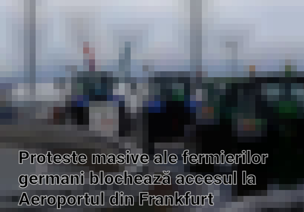 Proteste masive ale fermierilor germani blochează accesul la Aeroportul din Frankfurt Imagini