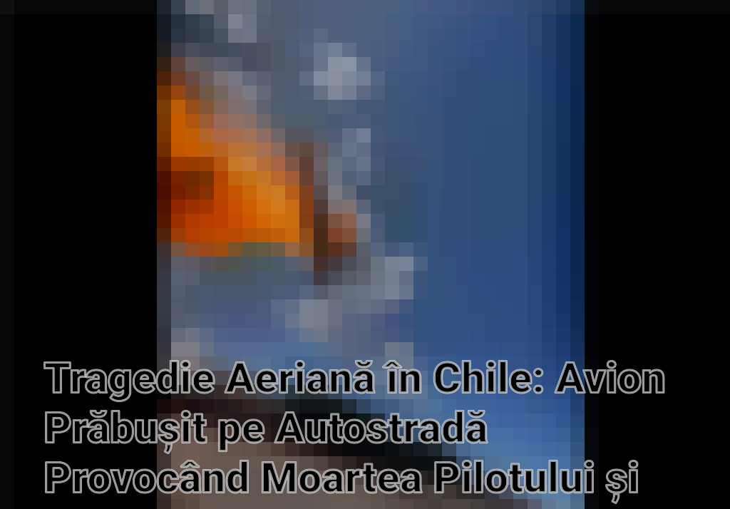 Tragedie Aeriană în Chile: Avion Prăbușit pe Autostradă Provocând Moartea Pilotului și Rănirea Gravă a Patru Persoane Imagini