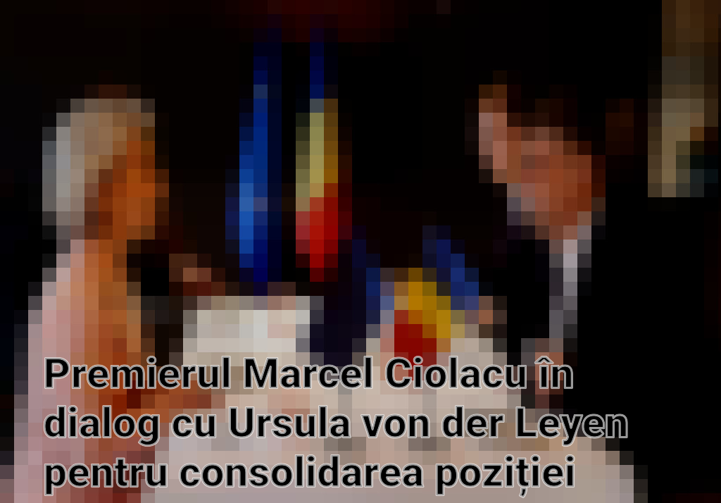 Premierul Marcel Ciolacu în dialog cu Ursula von der Leyen pentru consolidarea poziției României în UE Imagini