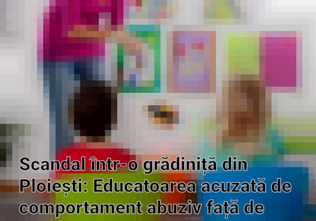 Scandal într-o grădiniță din Ploiești: Educatoarea acuzată de comportament abuziv față de preșcolari