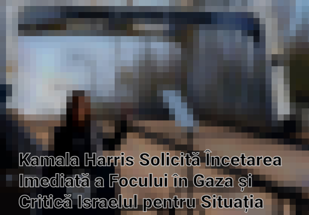 Kamala Harris Solicită Încetarea Imediată a Focului în Gaza și Critică Israelul pentru Situația Umanitară