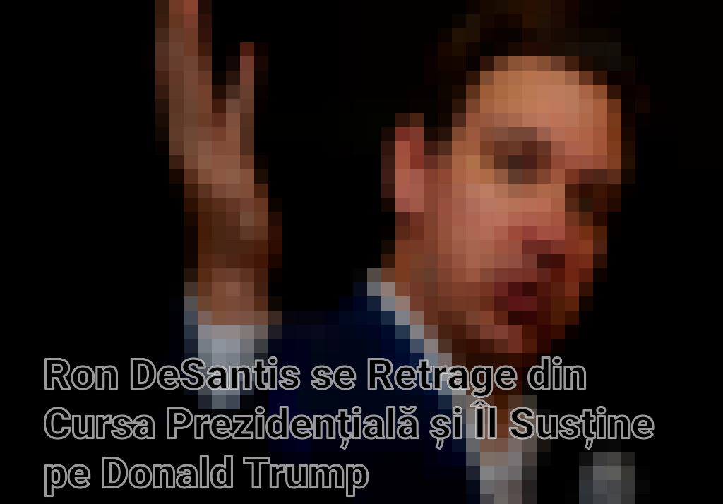 Ron DeSantis se Retrage din Cursa Prezidențială și Îl Susține pe Donald Trump Imagini