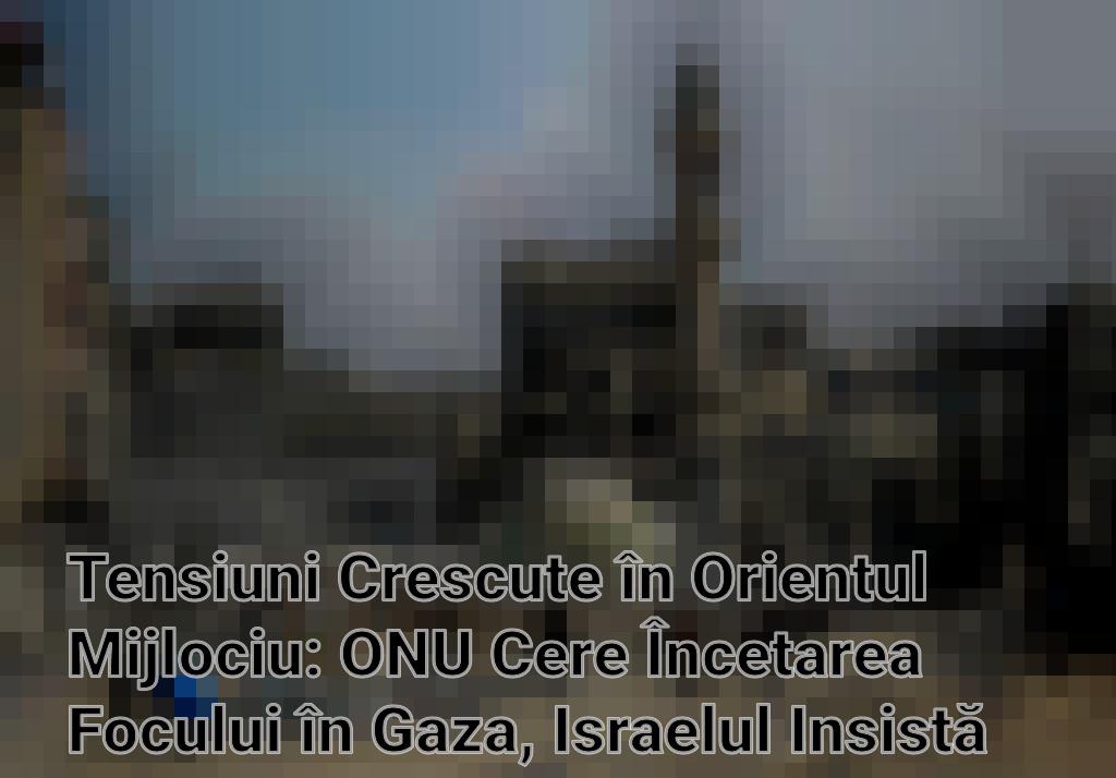 Tensiuni Crescute în Orientul Mijlociu: ONU Cere Încetarea Focului în Gaza, Israelul Insistă pe Eliberarea Ostaticilor