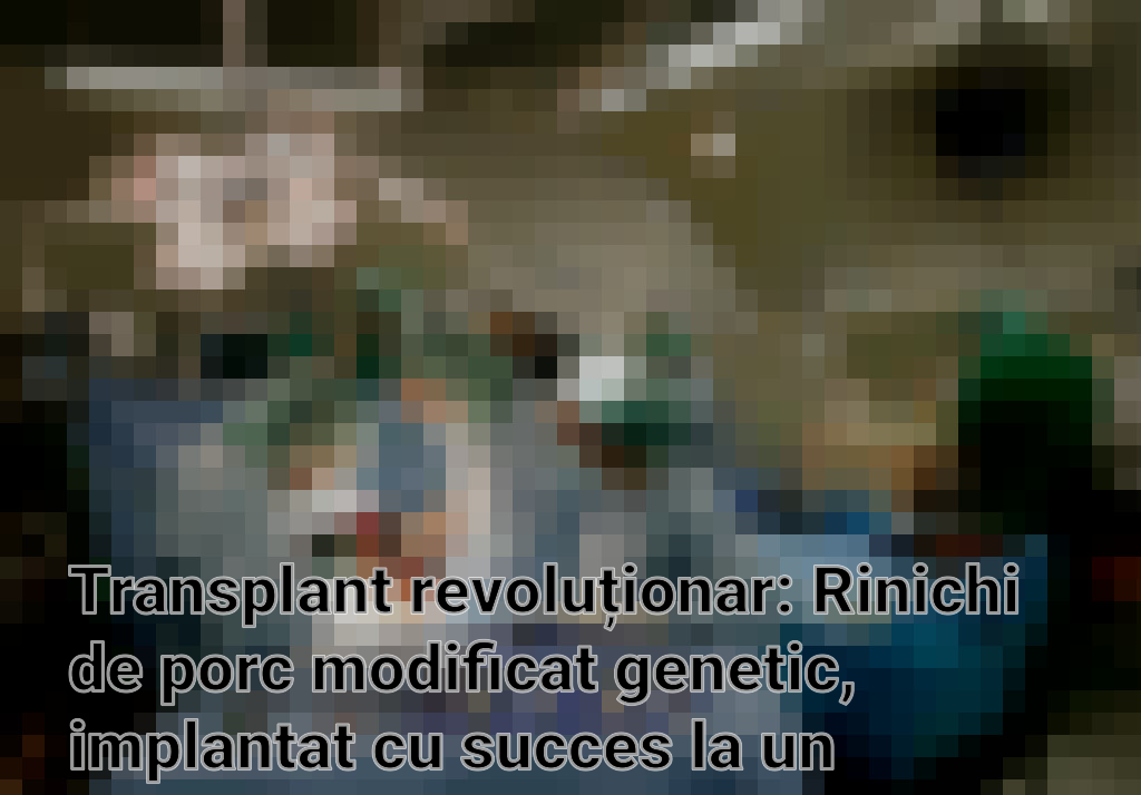 Transplant revoluționar: Rinichi de porc modificat genetic, implantat cu succes la un pacient uman Imagini