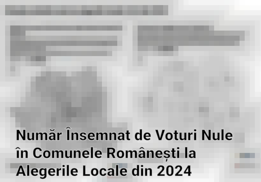 Număr Însemnat de Voturi Nule în Comunele Românești la Alegerile Locale din 2024