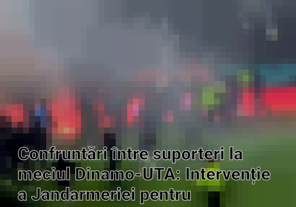 Confruntări între suporteri la meciul Dinamo-UTA: Intervenție a Jandarmeriei pentru restabilirea ordinii Imagini