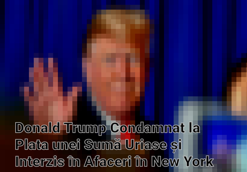 Donald Trump Condamnat la Plata unei Sumă Uriase și Interzis în Afaceri în New York