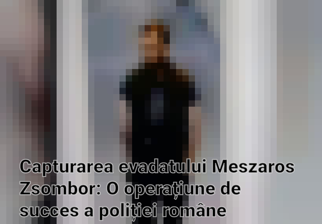 Capturarea evadatului Meszaros Zsombor: O operațiune de succes a poliției române Imagini