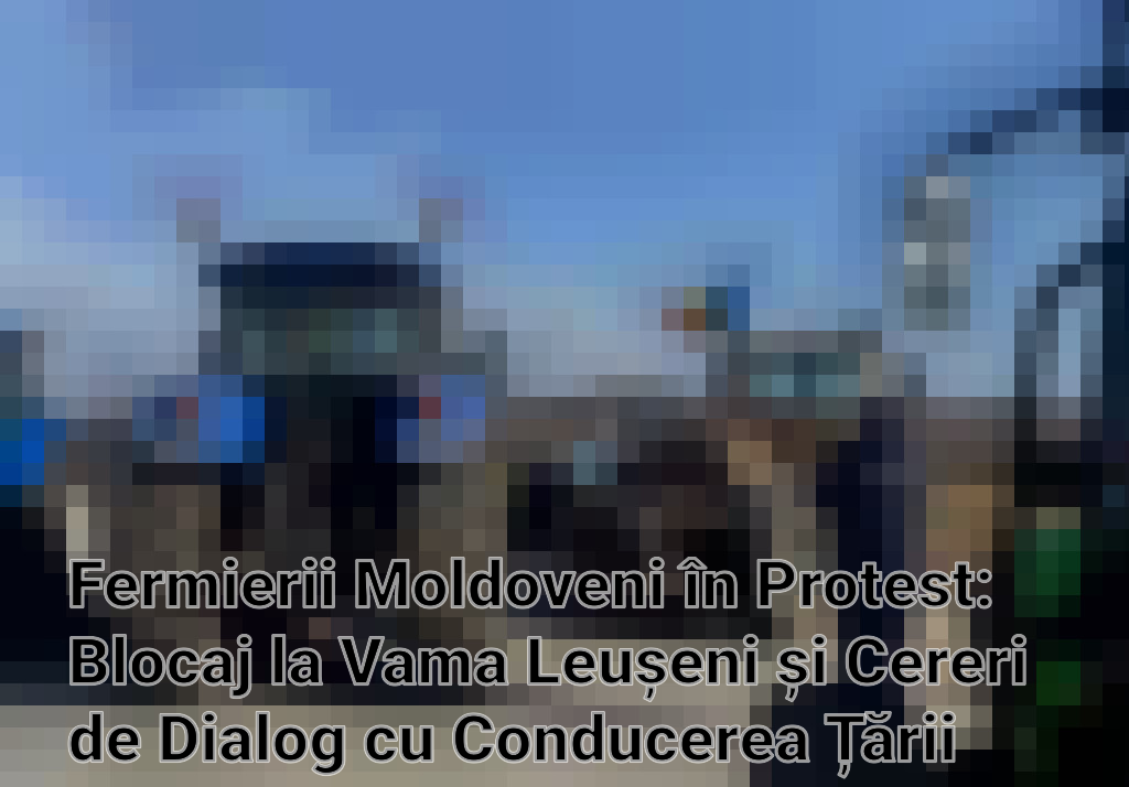 Fermierii Moldoveni în Protest: Blocaj la Vama Leușeni și Cereri de Dialog cu Conducerea Țării Imagini