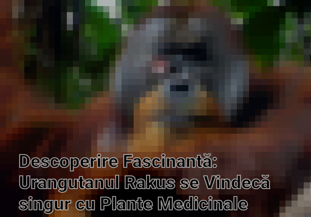 Descoperire Fascinantă: Urangutanul Rakus se Vindecă singur cu Plante Medicinale Imagini