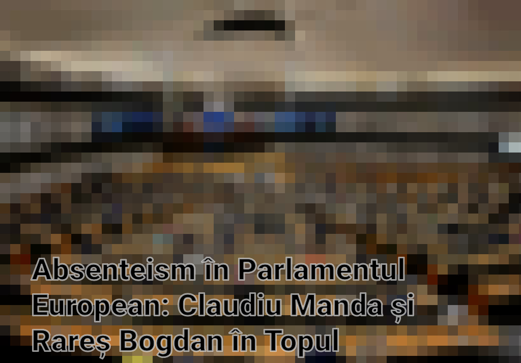 Absenteism în Parlamentul European: Claudiu Manda și Rareș Bogdan în Topul Chiulangiilor Imagini