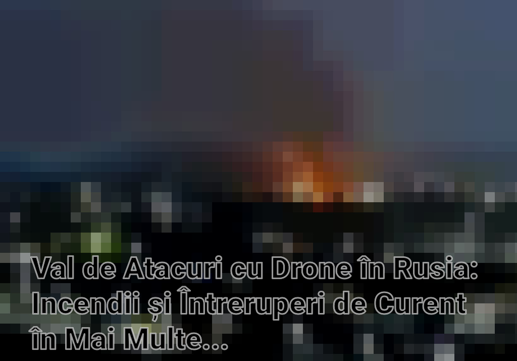 Val de Atacuri cu Drone în Rusia: Incendii și Întreruperi de Curent în Mai Multe Regiuni