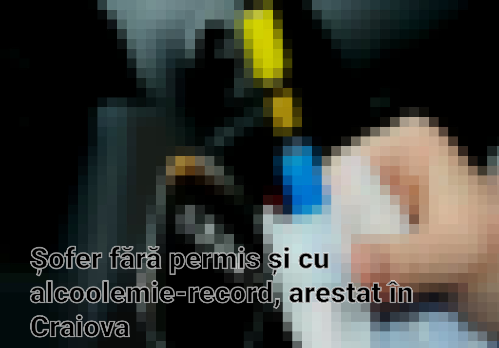 Șofer fără permis și cu alcoolemie-record, arestat în Craiova Imagini