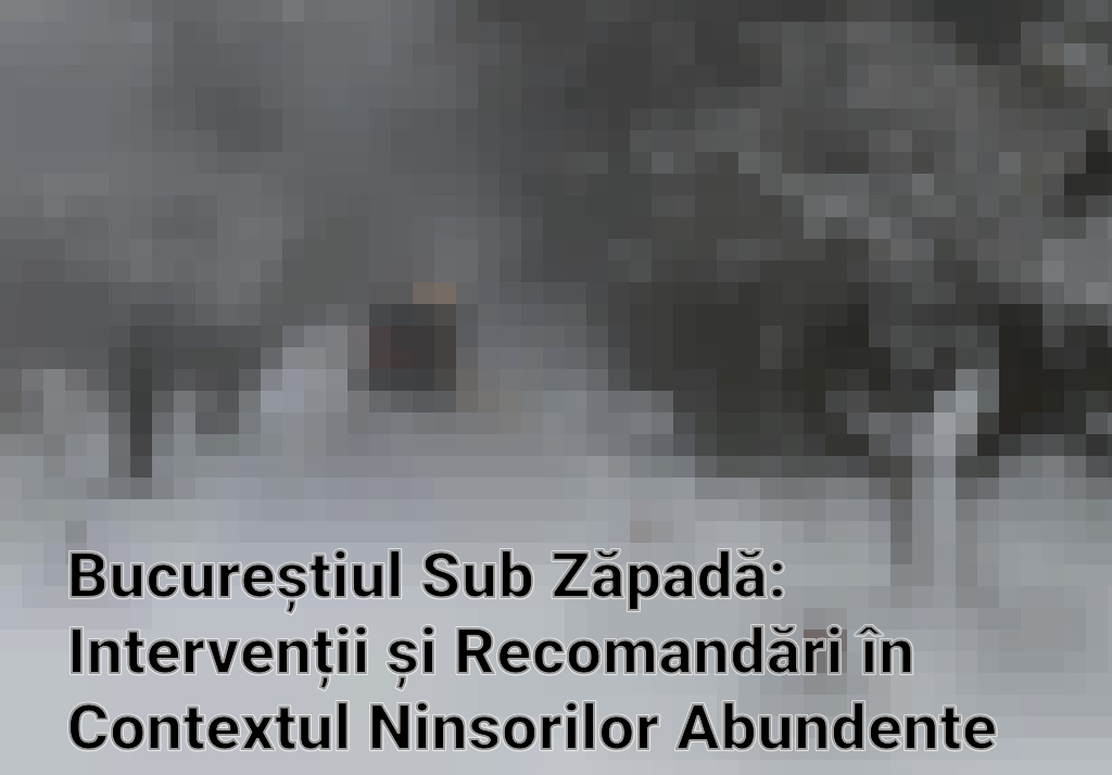 Bucureștiul Sub Zăpadă: Intervenții și Recomandări în Contextul Ninsorilor Abundente