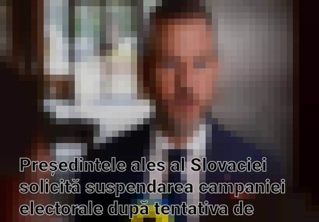 Președintele ales al Slovaciei solicită suspendarea campaniei electorale după tentativa de asasinat a premierului