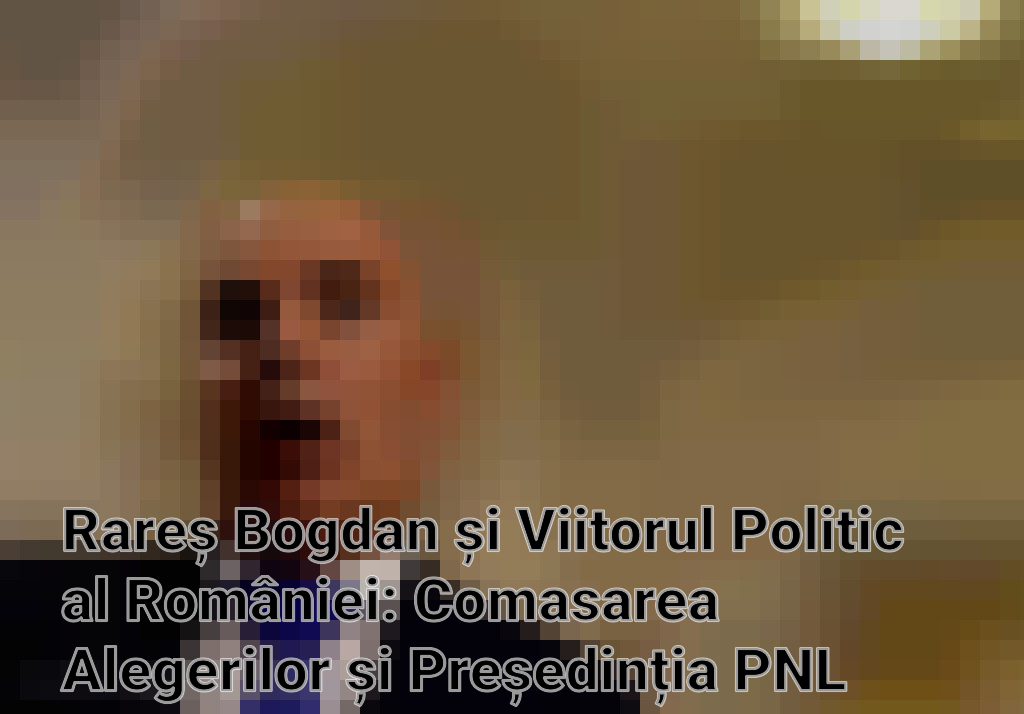 Rareș Bogdan și Viitorul Politic al României: Comasarea Alegerilor și Președinția PNL