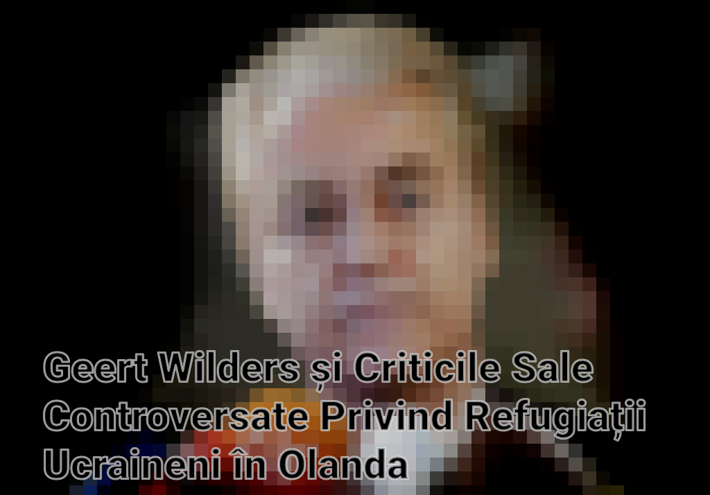 Geert Wilders și Criticile Sale Controversate Privind Refugiații Ucraineni în Olanda Imagini