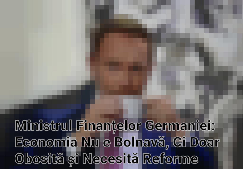 Ministrul Finanțelor Germaniei: Economia Nu e Bolnavă, Ci Doar Obosită și Necesită Reforme