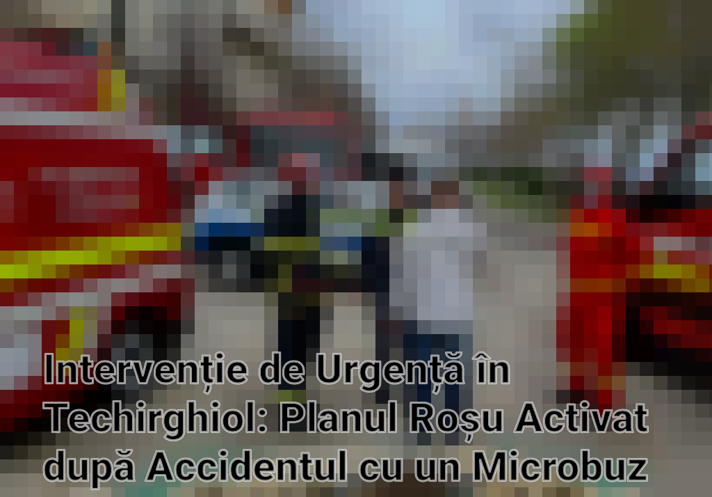 Intervenție de Urgență în Techirghiol: Planul Roșu Activat după Accidentul cu un Microbuz Școlar Imagini