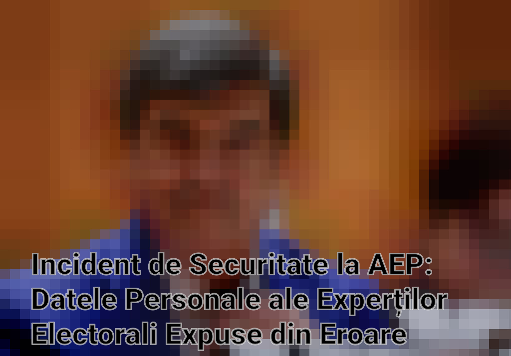 Incident de Securitate la AEP: Datele Personale ale Experților Electorali Expuse din Eroare Imagini